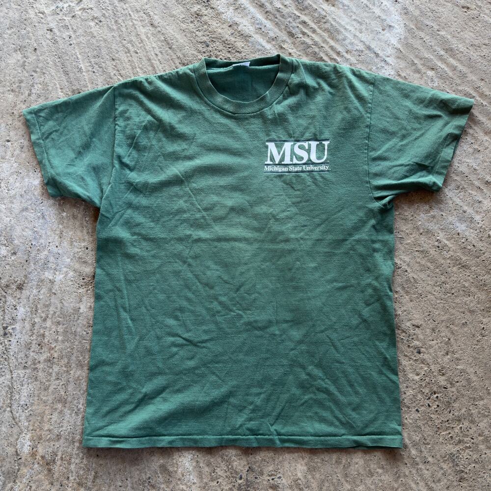 Vintage 90s Michigan State University MSU Shirt Boxy Men's XL Delta USA